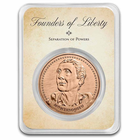 1 oz Copper in TEP - Founders: Montesquieu | Separation of Powers