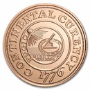1 oz Copper Round - 1776 Continental Currency Dollar Coin