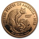 1 oz Copper Round - $5.00 Native American Los Coyotes