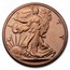 1 oz Copper Round - 9Fine Mint (Walking Liberty)