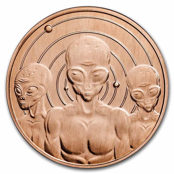1 oz Copper Round - Aliens "I Believe" UFO 1 oz Copper Round - Aliens "I Believe" UFO