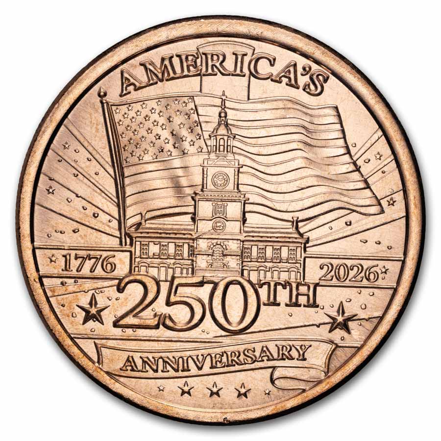 Buy 1 oz Copper America's 250th 1776-2026 Round | APMEX