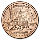 1 oz Copper Round - America's 250th Anniversary 1776-2026