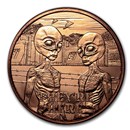 1 oz Copper Round - Area 51 "They're Here"