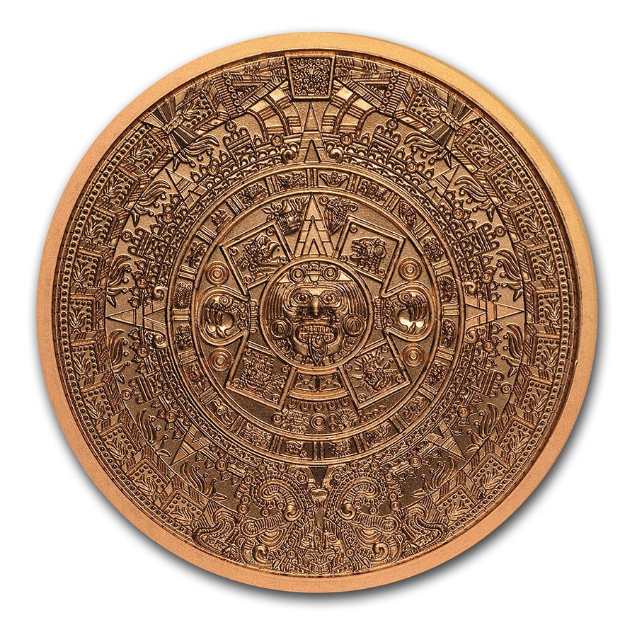 Buy 1 oz Copper Round Aztec Calendar APMEX