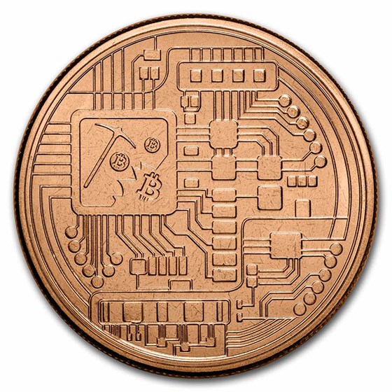 Buy 1 oz Copper Round - Bitcoin | APMEX