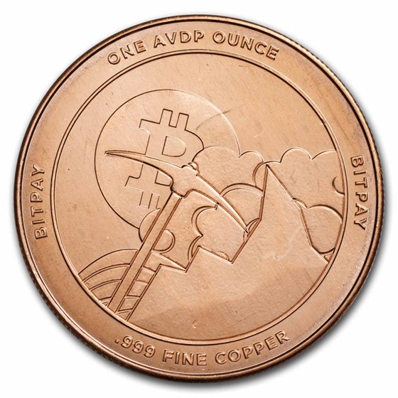 1 oz Copper Round - Bitpay 1 oz Copper Round - Bitpay