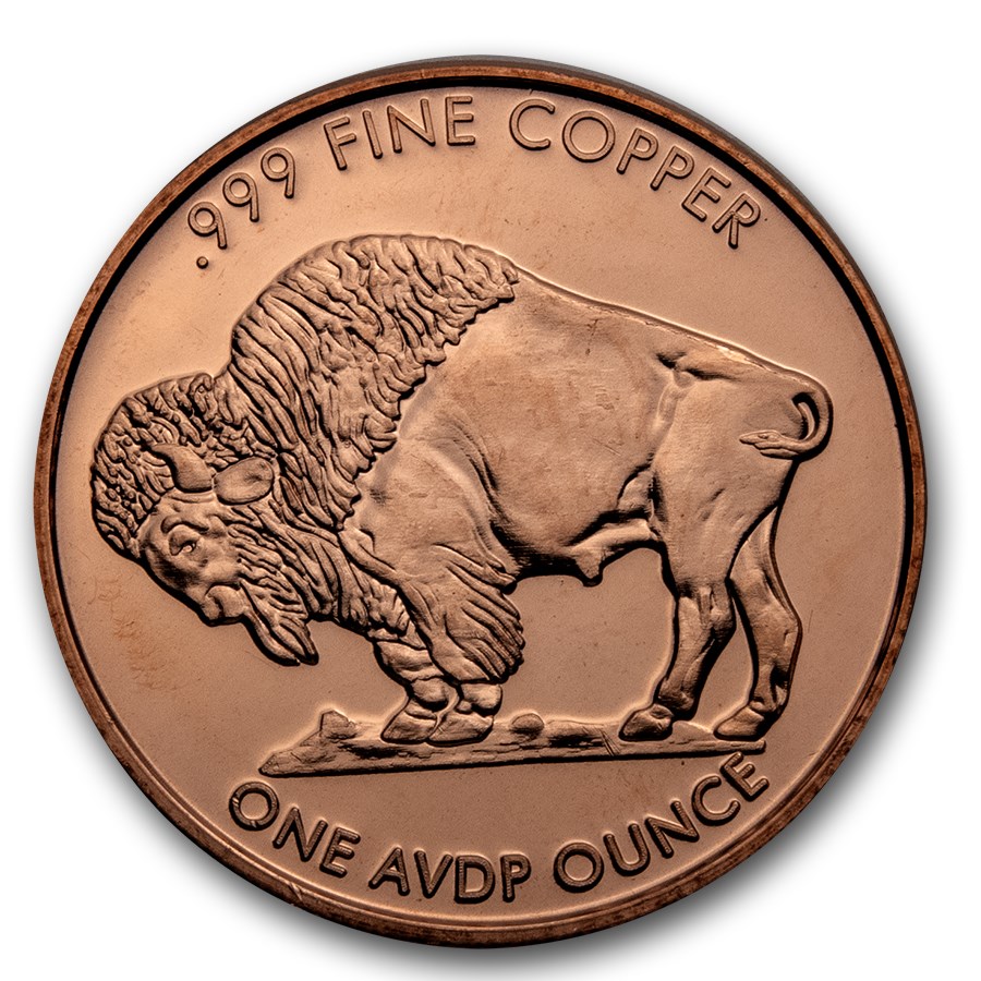 1 oz Copper Round - Buffalo Nickel