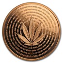 1 oz Copper Round - Cannabis (Nature's Holiday)