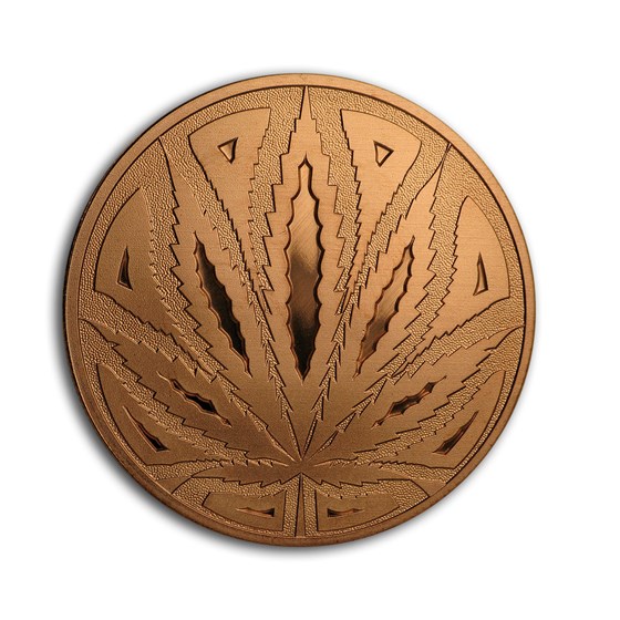 1 oz Copper Round - Cannabis (The Big Leaf) 1 oz Copper Round - Cannabis (The Big Leaf)