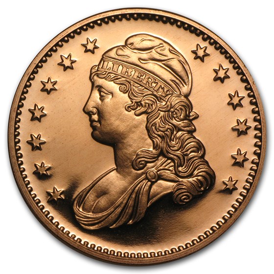 1 oz Copper Round - Capped Bust