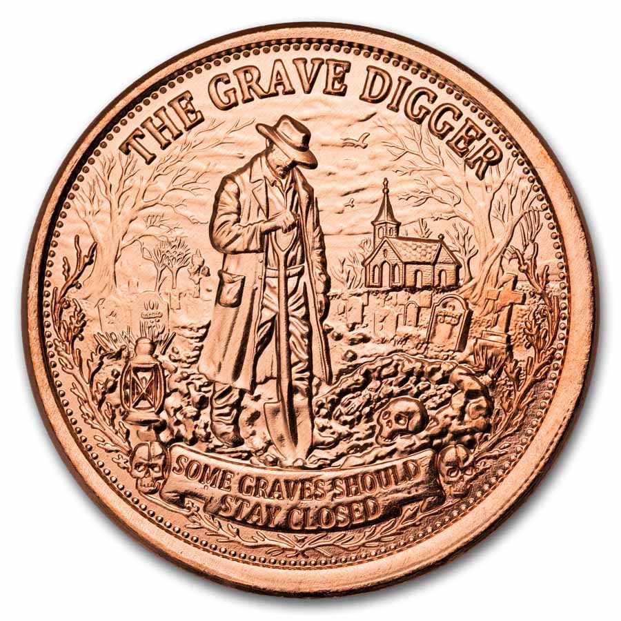 1 oz Copper Round - Contagion: The Grave Digger