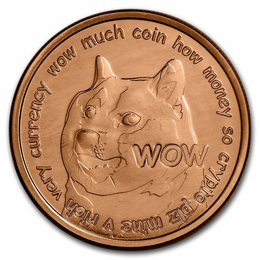 DOGECOIN Cryptocurrency 1 Oz Silver Coin 1 Dogecoin United Crypto S