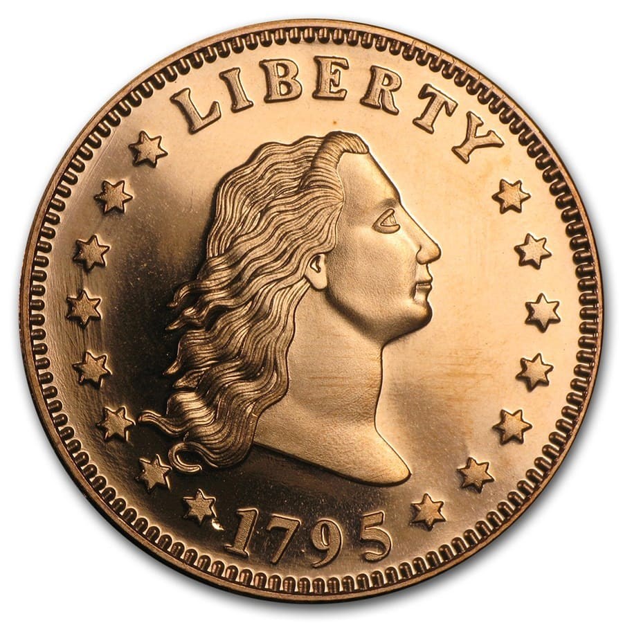 1 oz Copper Round - Flowing Hair Dollar