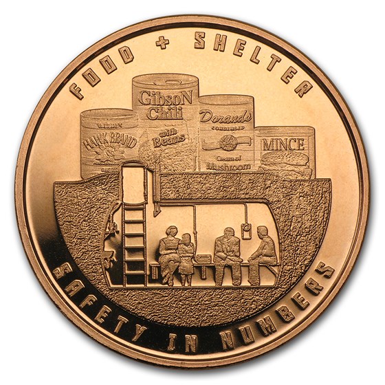 1 oz Copper Round - Food and Shelter 1 oz Copper Round - Food and Shelter