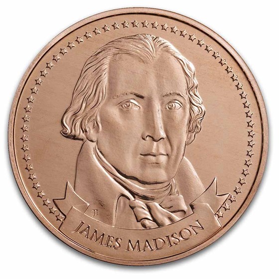 1 oz Copper Round - Founders: Madison | A Written Constitution