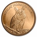 1 oz Copper Round - Great Horned Owl