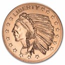 1 oz Copper Round - Incuse Indian 1 oz Copper Round - Incuse Indian