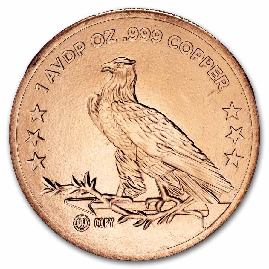 1 oz Copper Round - Incuse Indian