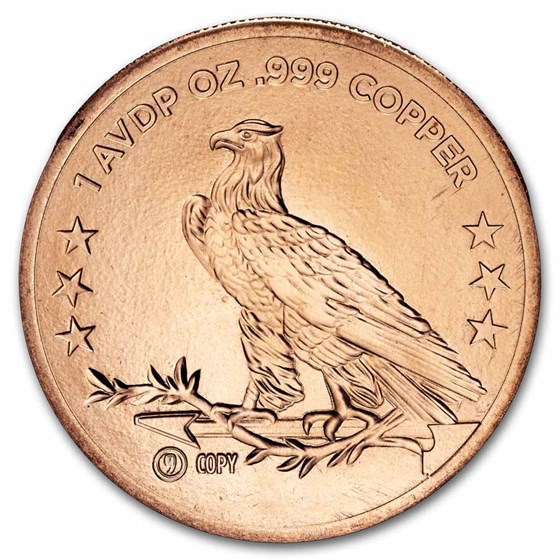 1 oz Copper Round - Incuse Indian 1 oz Copper Round - Incuse Indian