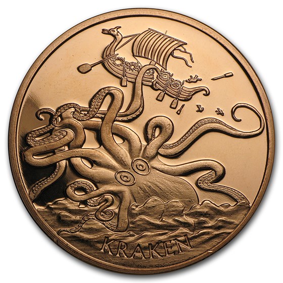 1 oz Copper Round - Kraken (Anonymous Mint) 1 oz Copper Round - Kraken (Anonymous Mint)