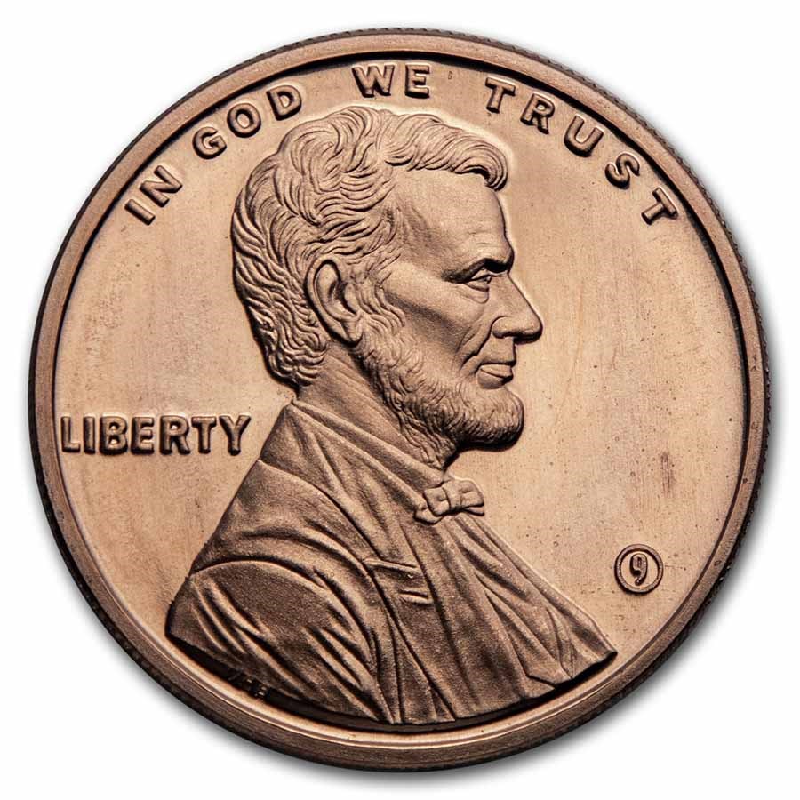 1 oz Copper Round - Lincoln Penny