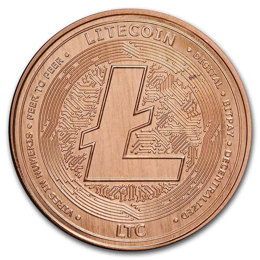 1 oz Copper Round - Litecoin