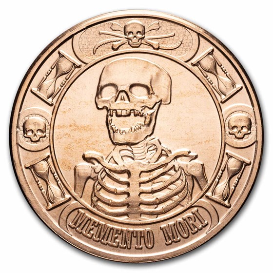 1 oz Copper Round - Memento Mori 1 oz Copper Round - Memento Mori
