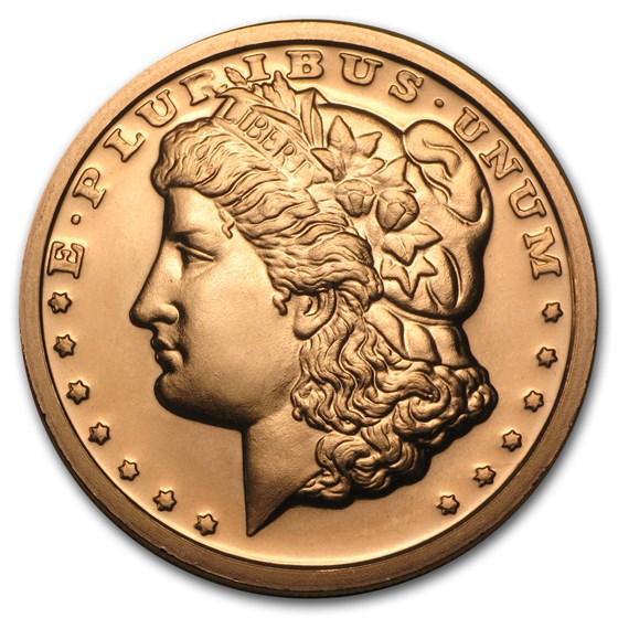 1 oz Copper Round - Morgan Dollar Design 1 oz Copper Round - Morgan Dollar Design