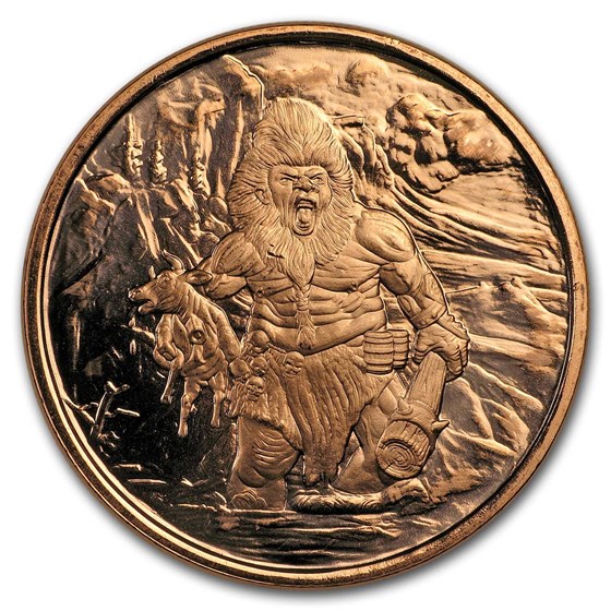 1 oz Copper Round - Nordic Creatures: Frost Giant