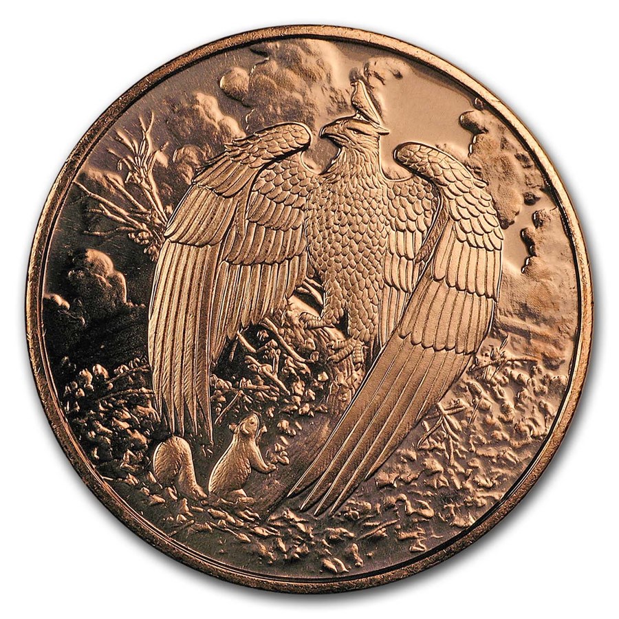 1 oz Copper Round - Nordic Creatures: The Great Eagle