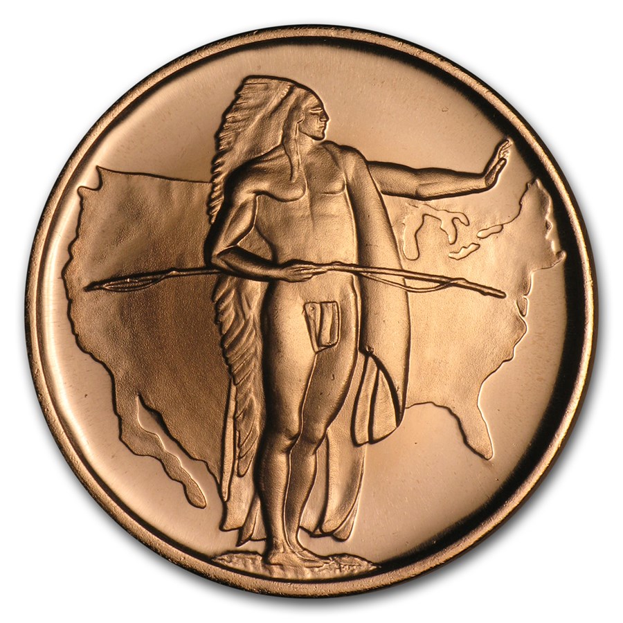 1 oz Copper Round - Oregon Trail