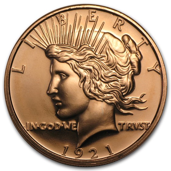 1 oz Copper Round - Peace Dollar 1 oz Copper Round - Peace Dollar