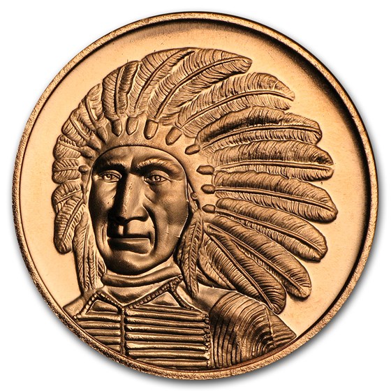 1 oz Copper Round - Red Cloud 1 oz Copper Round - Red Cloud