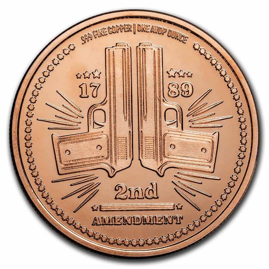 Buy 1 oz Copper Round - Second Amendment |