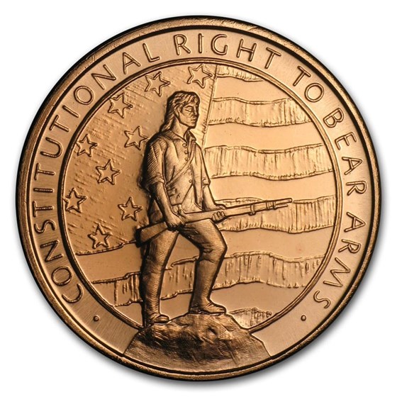 1 oz Copper Round - Second Amendment (Right to Bear Arms)