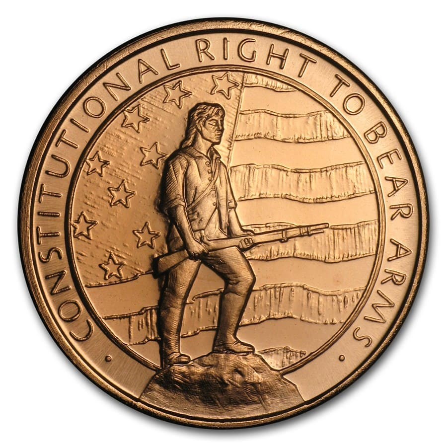 Buy 1 oz Copper Round - Second Amendment (Right to Bear Arms) | APMEX