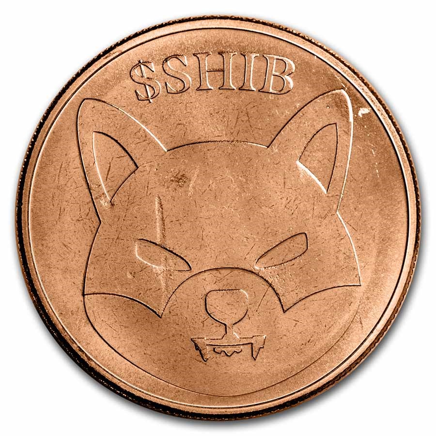 1 oz Copper Round - Shiba Inu