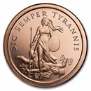 1 oz Copper Round - Sic Semper Tyrannis