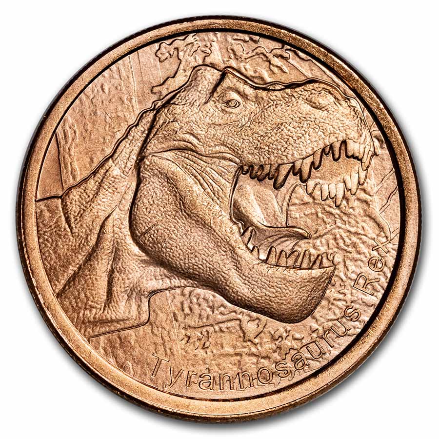【送料無料ライン/39ショップ】 Tyrannosaurus - Round Copper oz 1 Buy Rex APMEX | 金属工芸