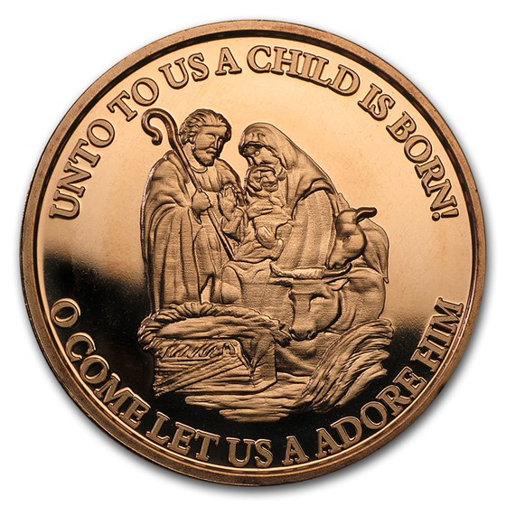 1 oz Copper Round - Unto Us A Child Is Born 1 oz Copper Round - Unto Us A Child Is Born
