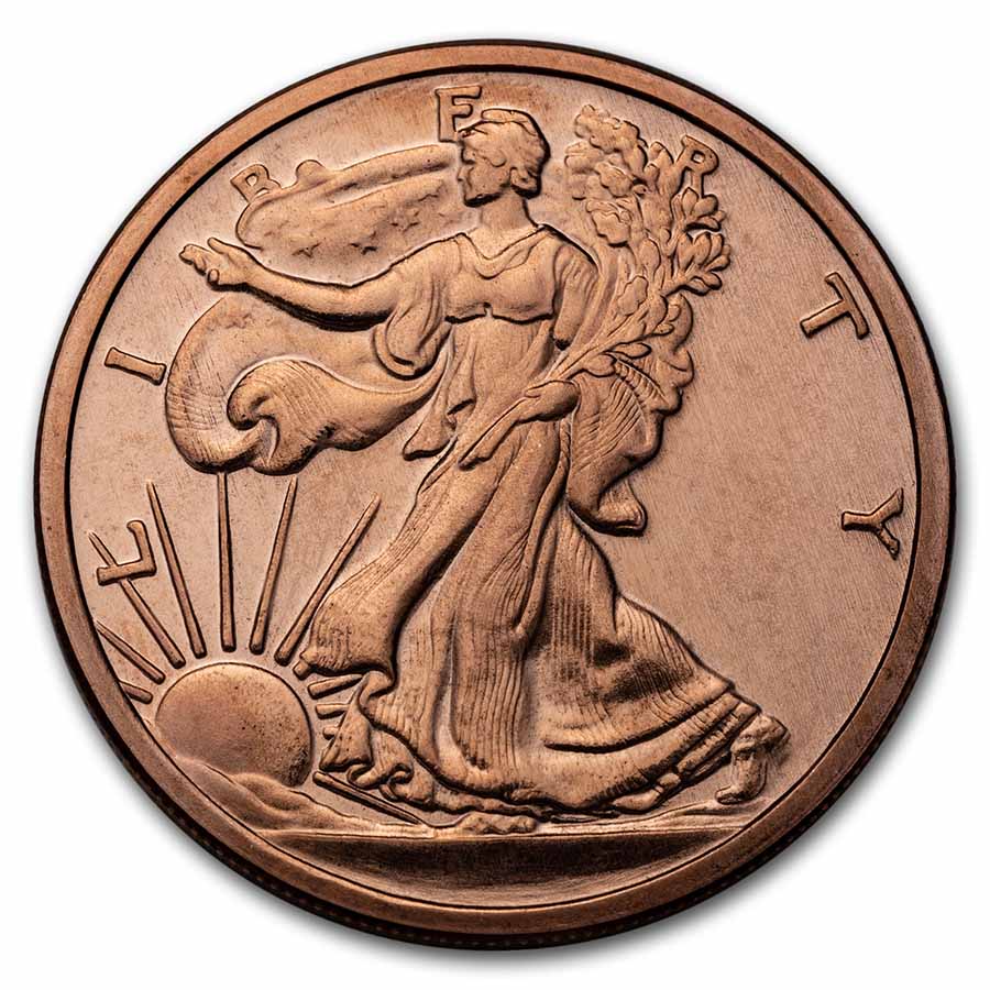 Buy 1 oz Copper Round - Walking Liberty | APMEX
