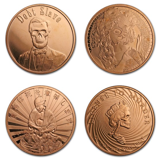 1 oz Copper Shield Round - MiniMintage Random Year & Design 1 oz Copper Shield Round - MiniMintage Random Year & Design