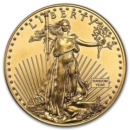 1 Oz Gold American Eagle Bu Random Year