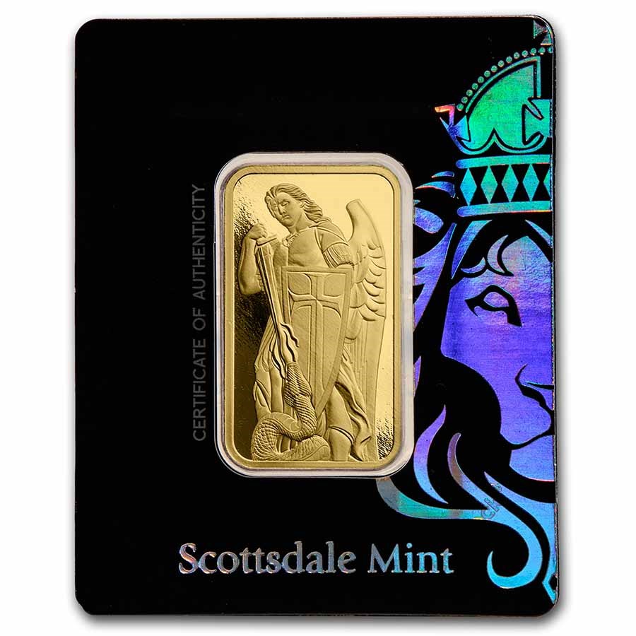 1 oz Gold Bar - Archangel Michael (in Assay)