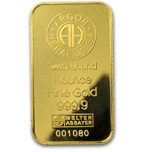 1 oz Gold Bar - Argor-Heraeus (Hologram) 1 oz Gold Bar - Argor-Heraeus (Hologram)