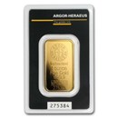 1 oz Gold Bar - Argor-Heraeus (Plain Back, In Assay)