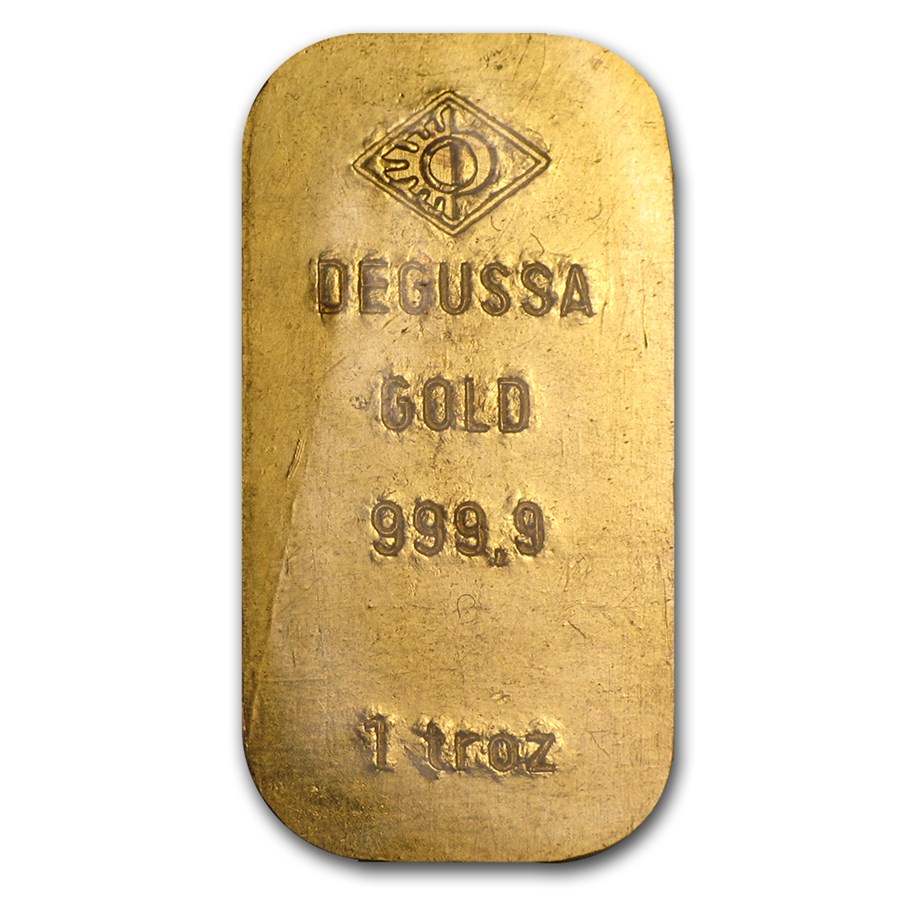 Buy 1 oz Gold Bar Degussa (Stamped) APMEX