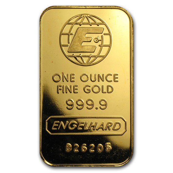 1 oz Gold Bar - Engelhard ('E' logo) 1 oz Gold Bar - Engelhard ('E' logo)