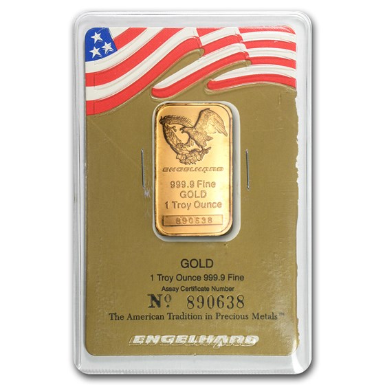 1 oz Gold Bar - Engelhard ('Eagle' logo, In Assay) 1 oz Gold Bar - Engelhard ('Eagle' logo, In Assay)